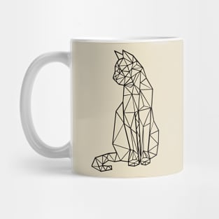 Cat polygone black Mug